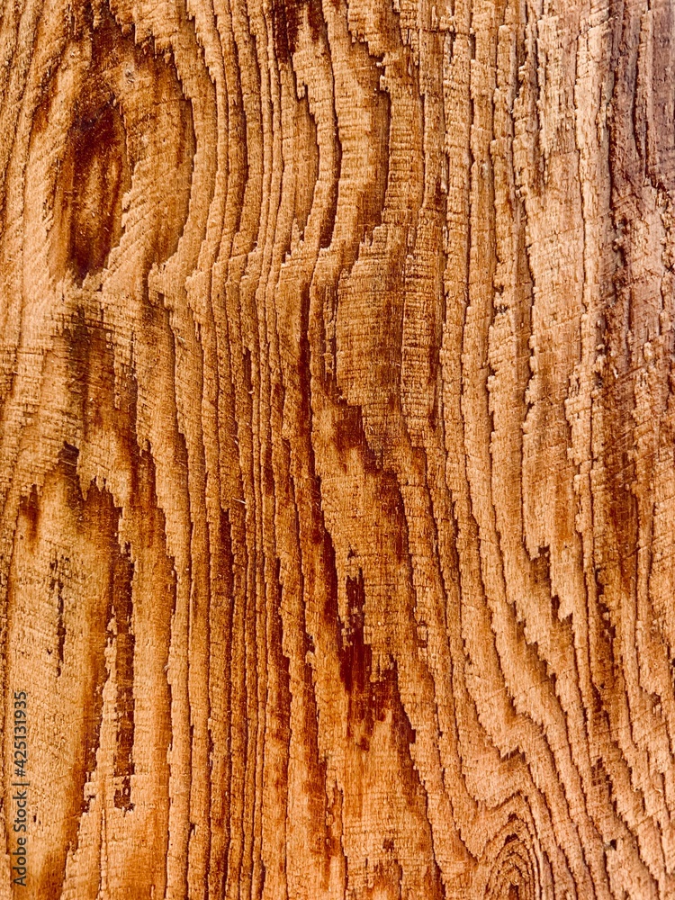 Naklejka premium Exquisite wood grain background, it is part of a big totem pole, made of cedar wood.