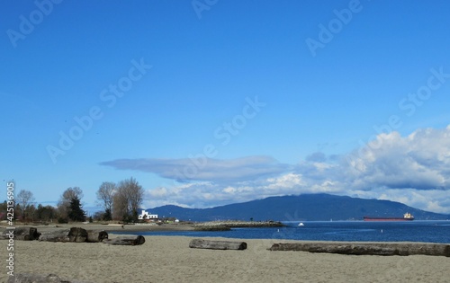 Beautiful sea nature scenery at Vancouver Jericho Beach photo