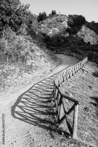 Typical sicilian landscape in the Nebrodi park near the Catafurco waterfalls