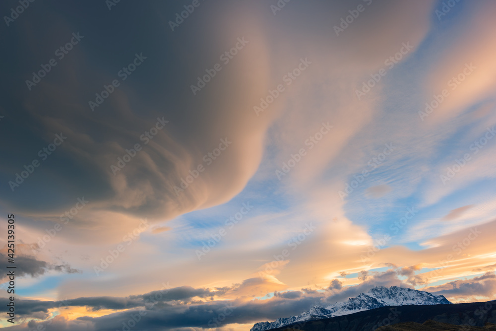 Stunning sky and clouds, beautiful background image.