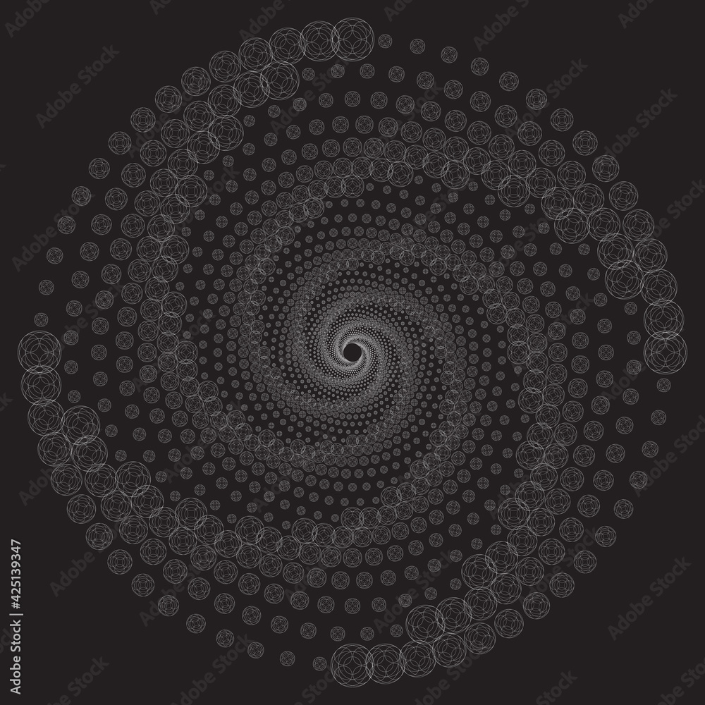 Dotted Halftone Vector Spiral Pattern or Texture with Ellipses Dotted Halftone Vector Spiral Pattern or Texture with Ellipses