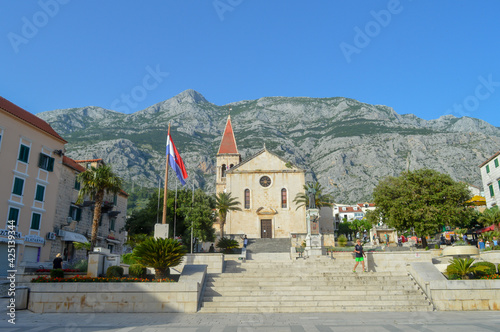Obraz na płótnie Saint Marka Cathedral in Makarska on June 9, 2019.