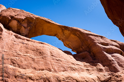 View of the Skyline Arch in Arches National Park - Moab, Utah, USA