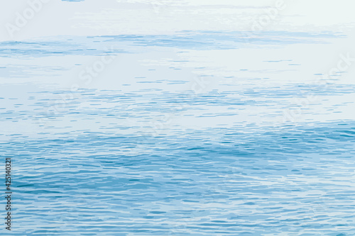 Blue water surface with small waves. Abstraction.