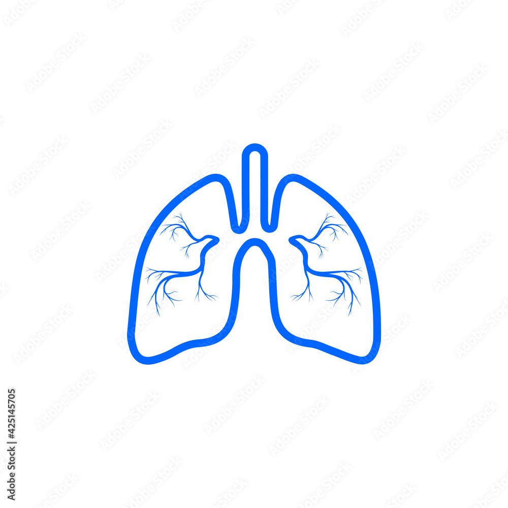 Obraz premium Human Lungs Icon vector