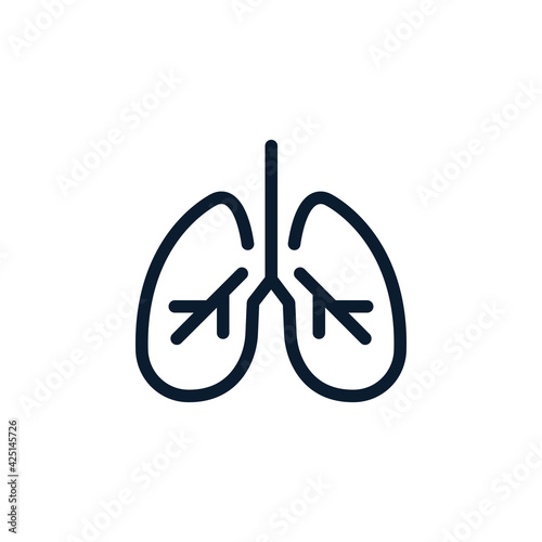 Human Lungs Icon vector