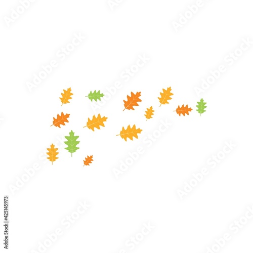 oak leaf vector background illustration
