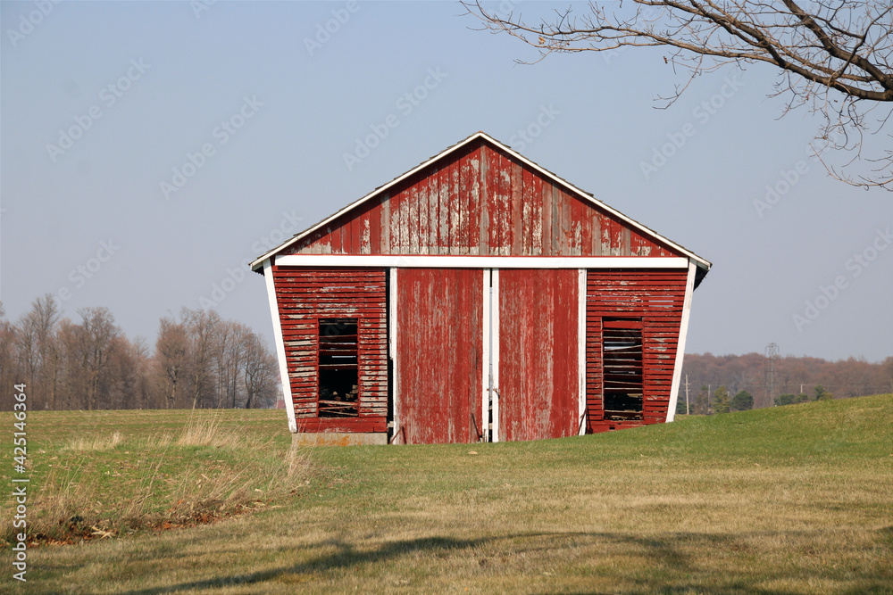 old red barn