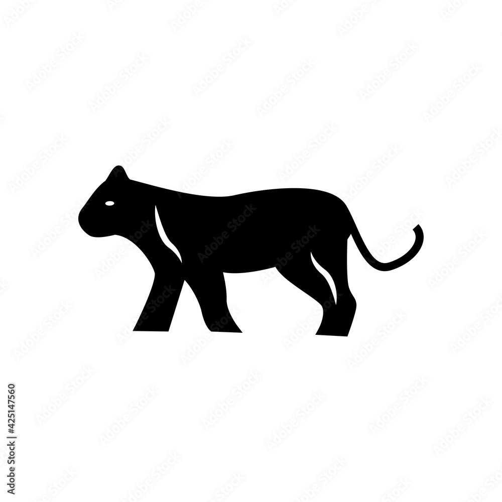 lion icon solid style vector