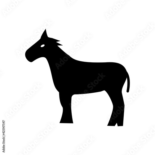 horse icon solid style vector