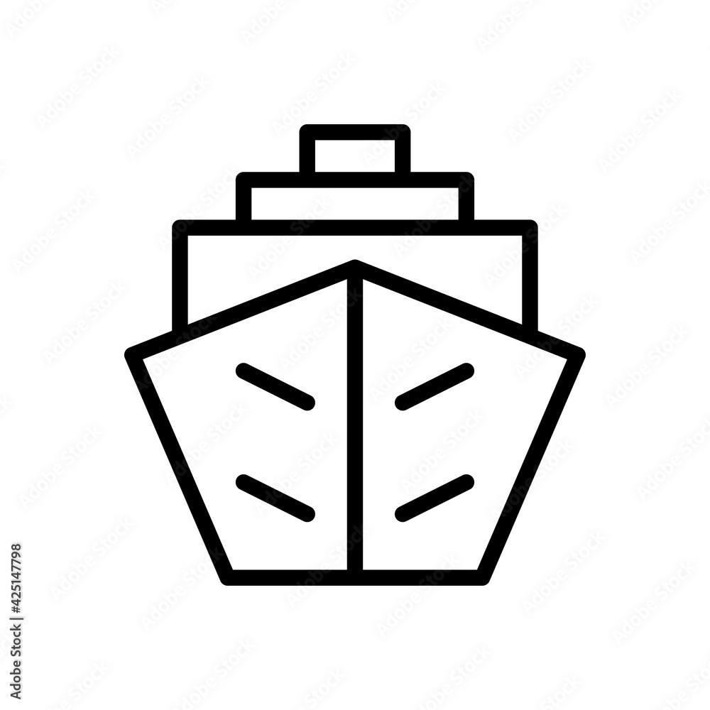 boat icon line style vector for your web, mobile app logo UI design boat icon line style vector for your web, mobile app logo UI design