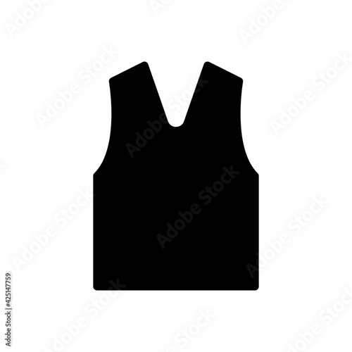 Sleeveless icon solid style vector