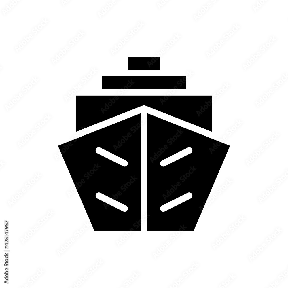 boat icon solid style vector for your web, mobile app logo UI design boat icon solid style vector for your web, mobile app logo UI design