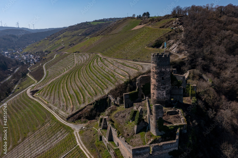 Ruine Burg Fürstenberg Luftbilder | Hochauflösende Drohnenaufnahmen von der Ruine Burg Fürstenberg in Rheinland-Pfalz