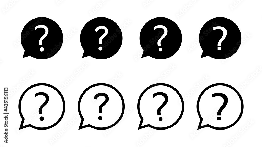 Question icon set. question mark icon vector. Question icon set. question mark icon vector.