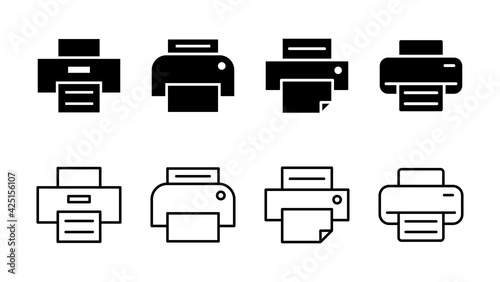 Print icon set. printer icon vector.