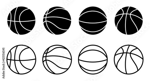 Basketball icon set. Basketball ball icon. Basketball logo vector icon