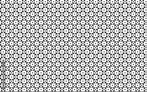 Patrón de cuadrados y triángulos en colores blanco y negro