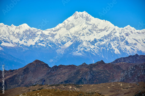 Majestic view of mount Kanchenjunga photo