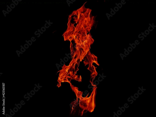 Abstract blaze fire flame texture for banner background.Strange shape bonfire.