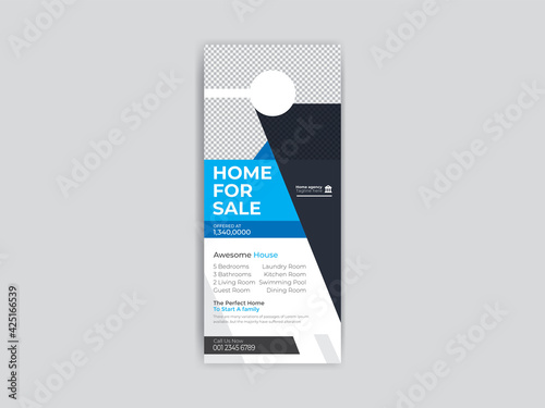 Business Door hanger Real Estate Door Hanger and modern Door hanger template