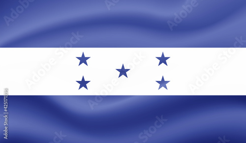Grunge Honduras flag. Honduras flag with waving grunge texture.