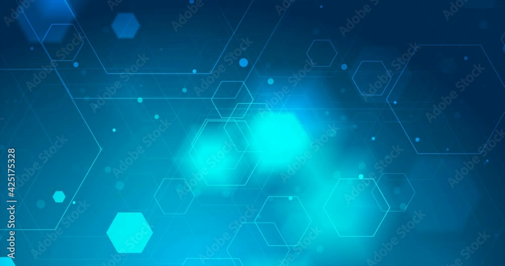 Bright blue abstract geometric technology motion background. Seamless looping. Video animation 4K 4096x2160