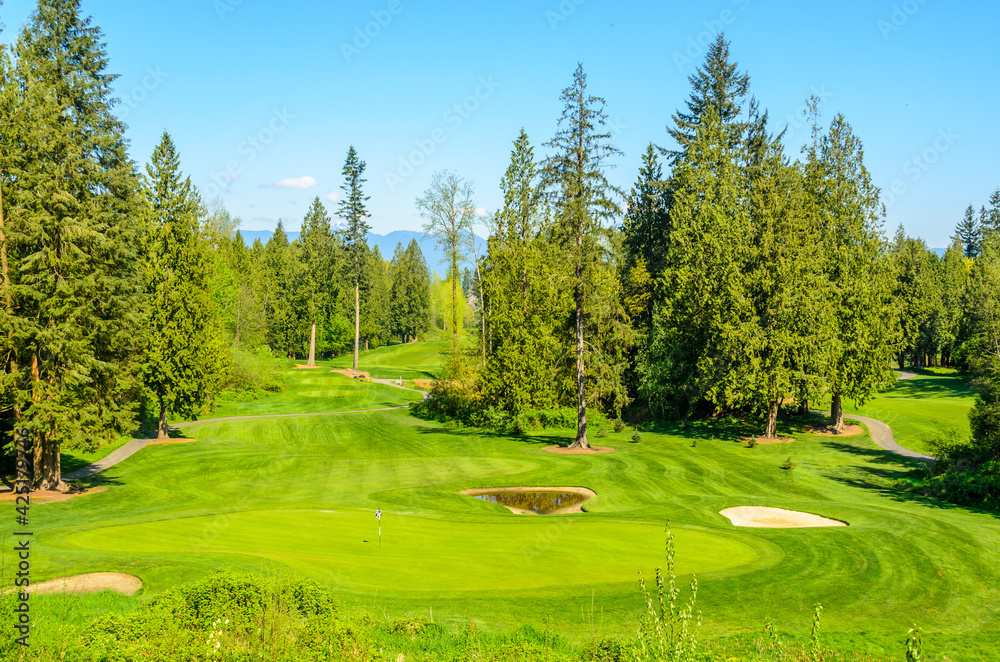 Golf course with gorgeous green Golf course with gorgeous green