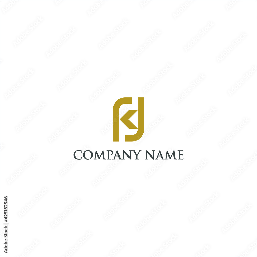 Awesome abstract logo of letter KJ or JK logo, this logo is great for various purposes. Awesome abstract logo of letter KJ or JK logo, this logo is great for various purposes.