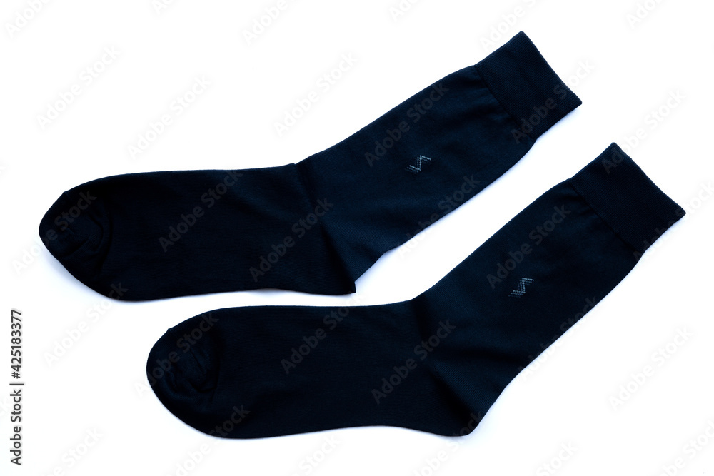 black socks for clothing isolated on white background black socks for clothing isolated on white background