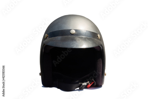 Motorcycle helmet over isolate on white background