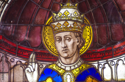 Abruzzo - Church of Santo Spirito al Morrone - A painting depicting Pope Celestino V. photo