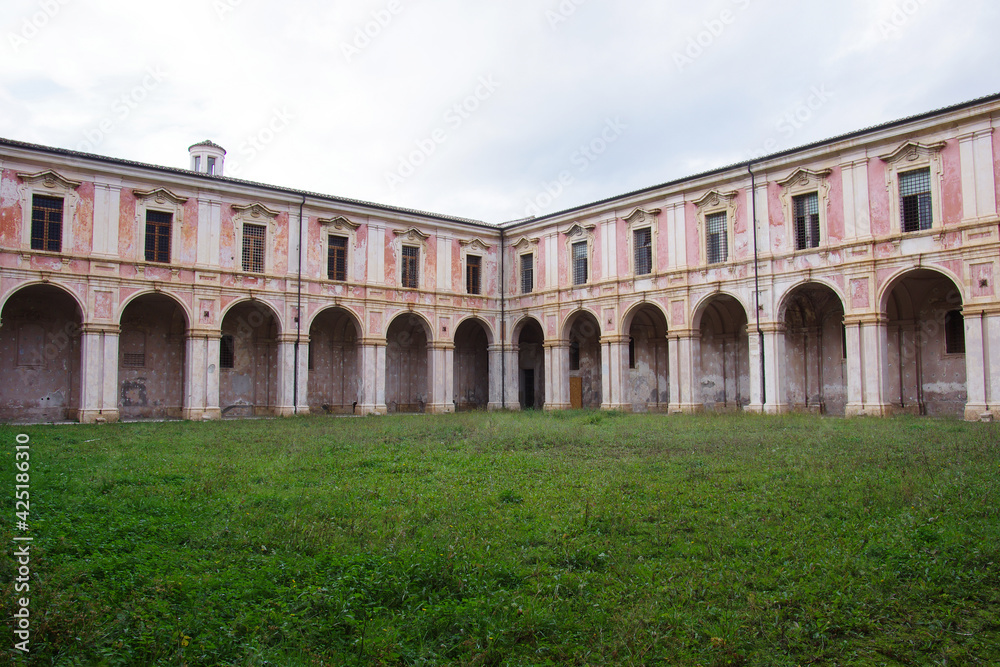 Celestinian Abbey of Santo Spirito al Morrone - Abruzzo. Its origins are linked to Pietro Angelerio, Benedictine monk, hermit, founder of the Celestine order and Pope with the name of Celestino V.