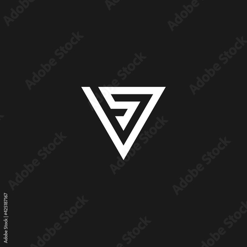 Free Download Creative Illustration of modern triangle letter VS - GFXLoad