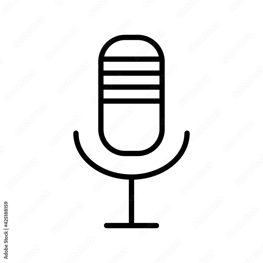 microphone icon design, glyph style, vector eps10 microphone icon design, glyph style, vector eps10