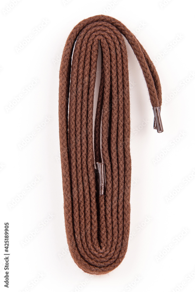 Shoe laces on a white background. Shoe laces on a white background.