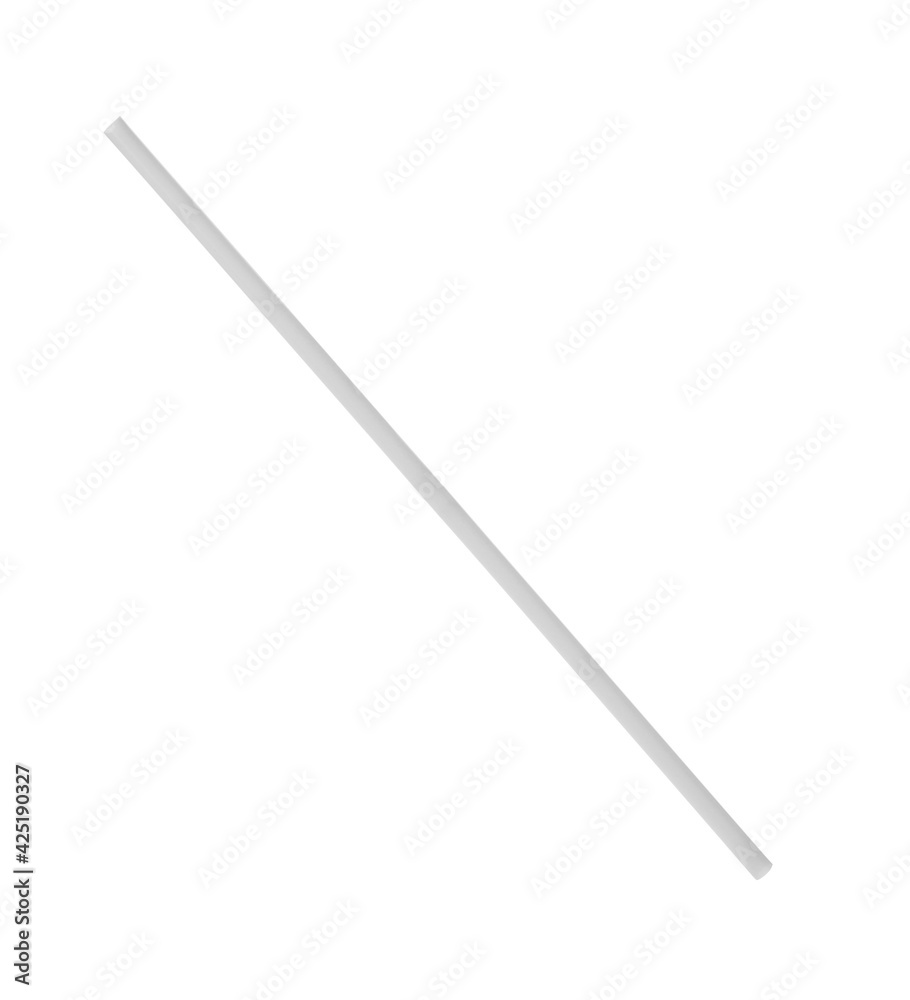 New plastic straw for drink isolated on white New plastic straw for drink isolated on white