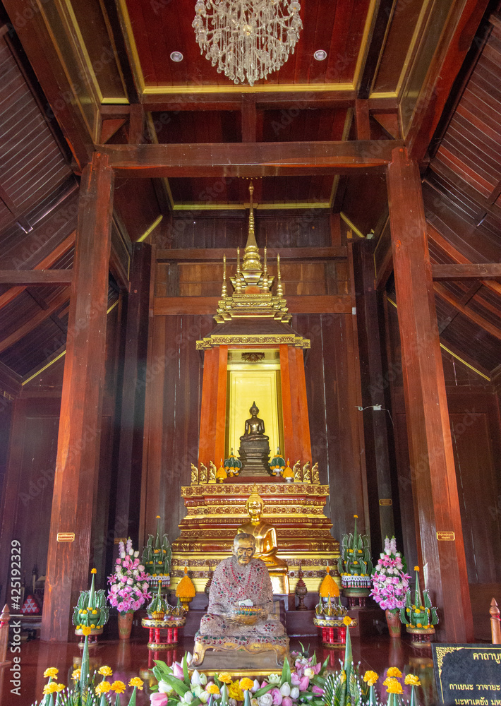 Beautiful landscape of ancient  temple : 25 March 2021 in wat sawanghuanakam Temple , kalasin, Thailand