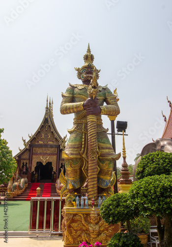 Beautiful landscape of ancient  temple : 25 March 2021 in wat sawanghuanakam Temple , kalasin, Thailand