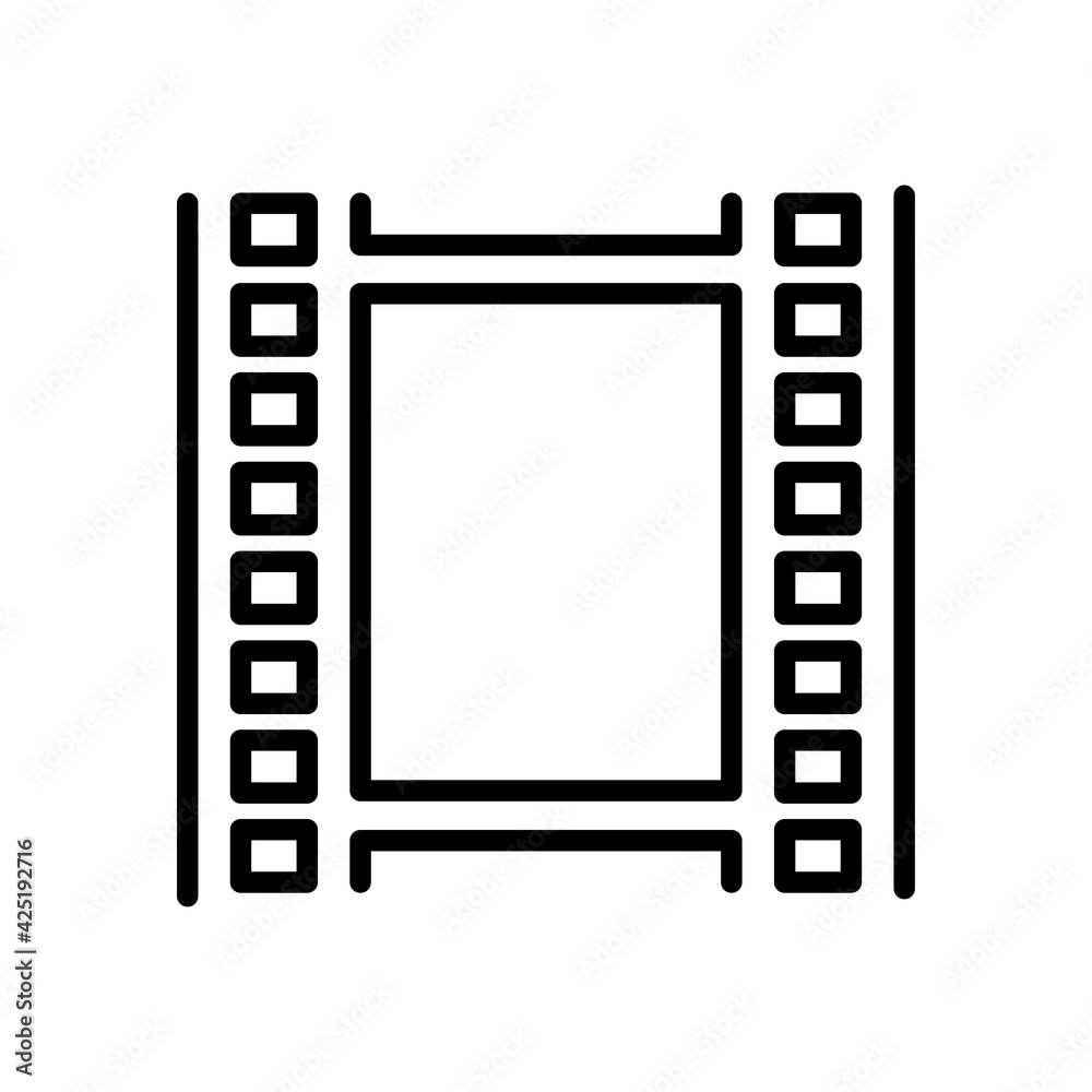 negative film icon design, outline style, vector eps10 negative film icon design, outline style, vector eps10