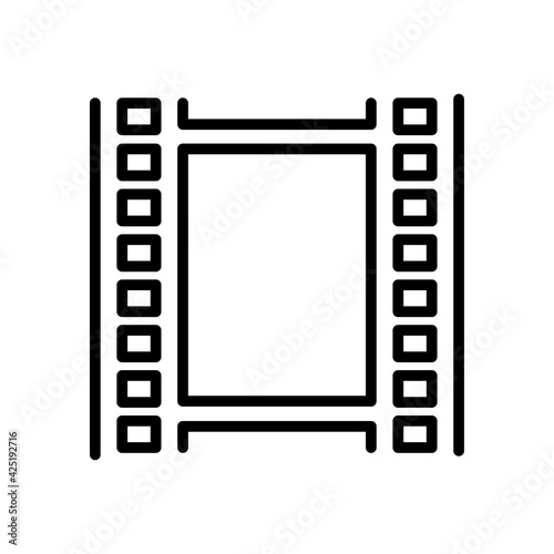 negative film icon design, outline style, vector eps10