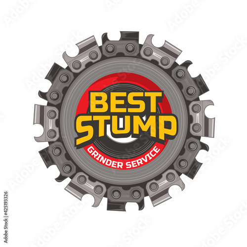 Stump Grinder logo, perfect for stump removal Business company 