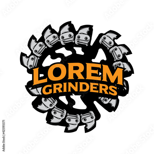 Stump Grinder logo, perfect for stump removal Business company 