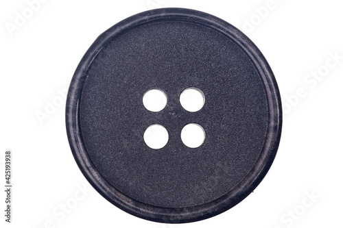 old black button isolated on white background