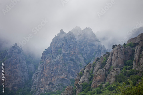 Ghost valley of Demergi mountain. Crimea landscape