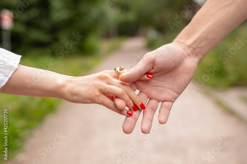 couple holding hands