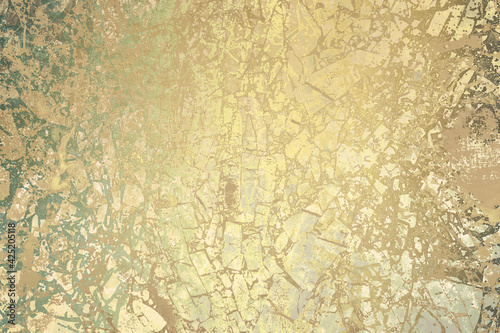 Golden abstract decorative paper texture background for artwork - Illustration