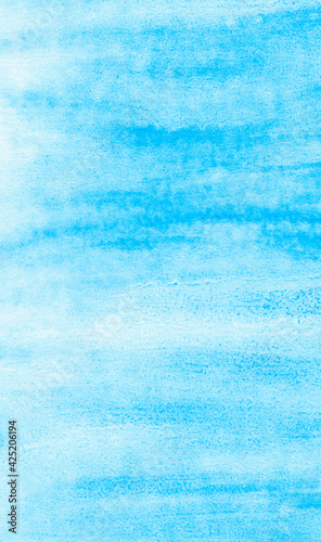 Abstract art background blue paint watercolor technique hand drawn illustration