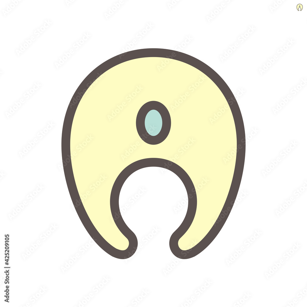 Fish filet vector icon design for food graphic design element work. Fish filet vector icon design for food graphic design element work.