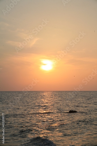 sunset in the sea